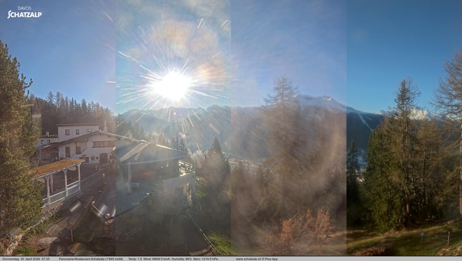 Webcam Davos Jakobshorn: Jschalp Richtung Schatzalp