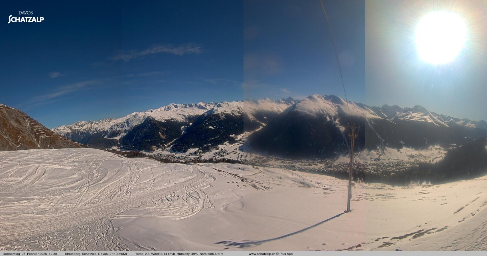 Webcam Davos Jakobshorn: Strela Berg