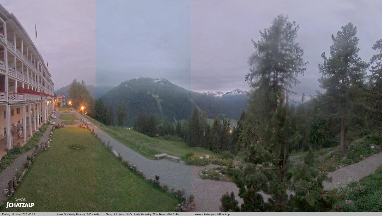 Webcam Davos Jakobshorn: Terasse Hotel Schatzalp