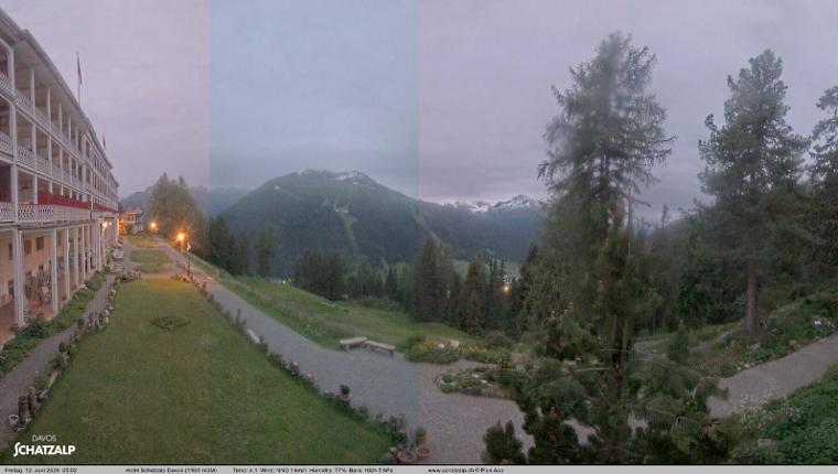 Webcam Davos Jakobshorn: Terasse Hotel Schatzalp