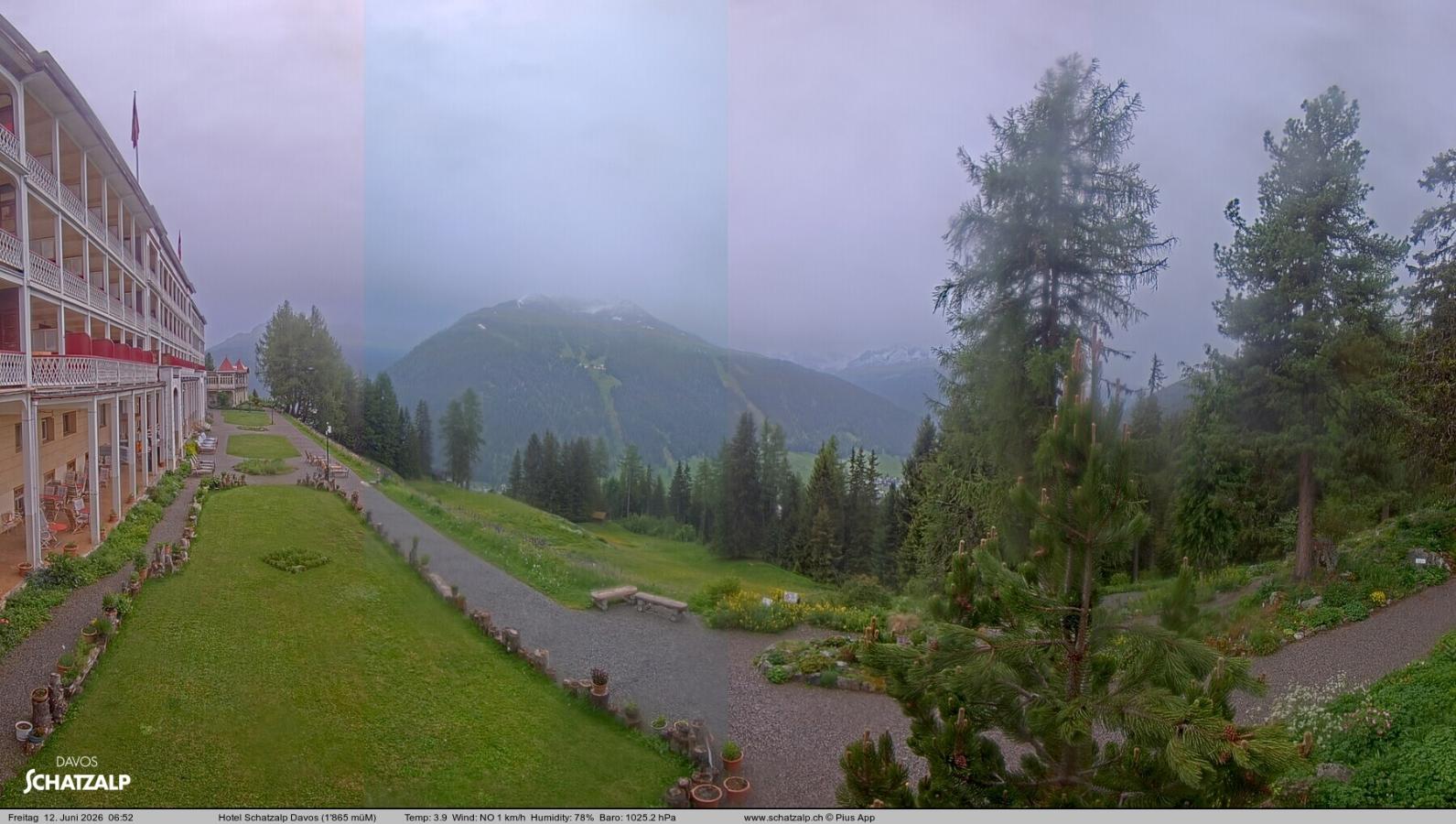 Webcam Davos Jakobshorn: Terasse Hotel Schatzalp