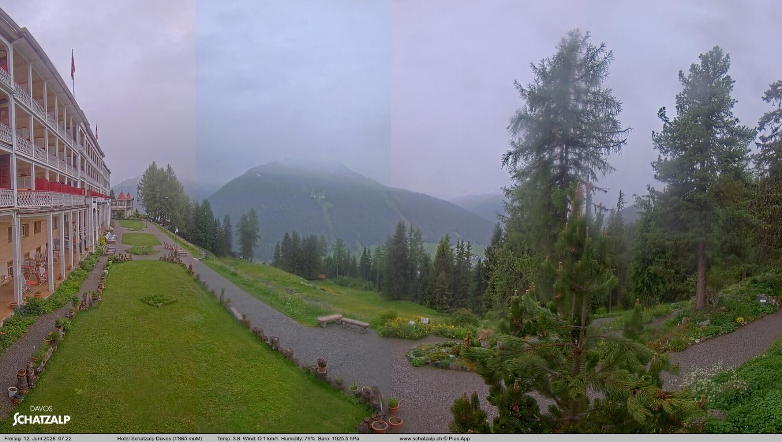 Webcam Davos Jakobshorn: Terasse Hotel Schatzalp