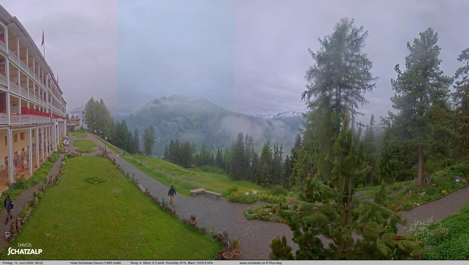 Webcam Davos Jakobshorn: Terasse Hotel Schatzalp