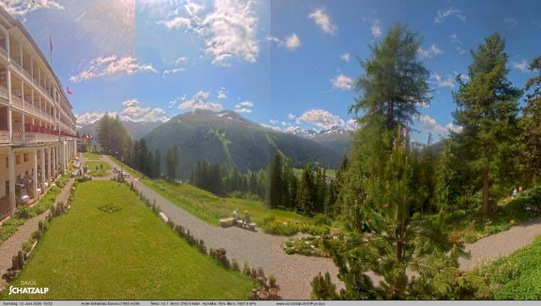 Webcam Davos Jakobshorn: Terasse Hotel Schatzalp