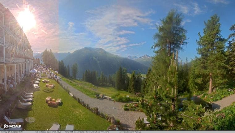 Webcam Davos Jakobshorn: Terasse Hotel Schatzalp