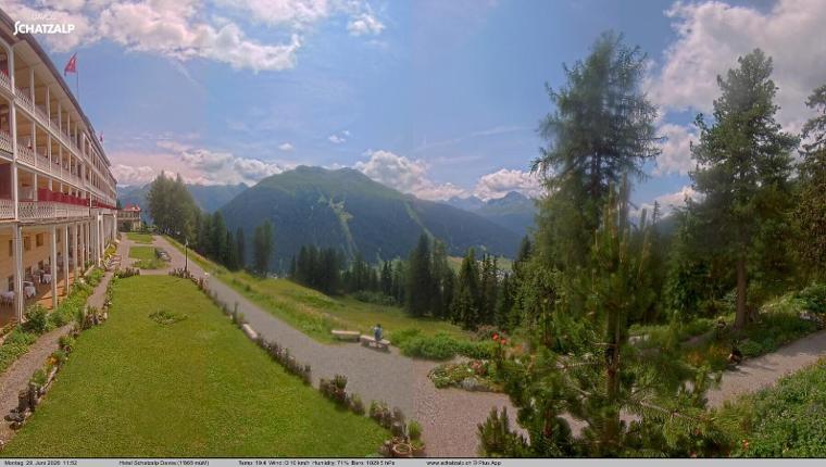 Webcam Davos Jakobshorn: Terasse Hotel Schatzalp