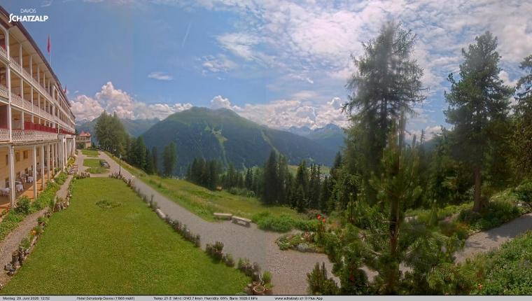 Webcam Davos Jakobshorn: Terasse Hotel Schatzalp