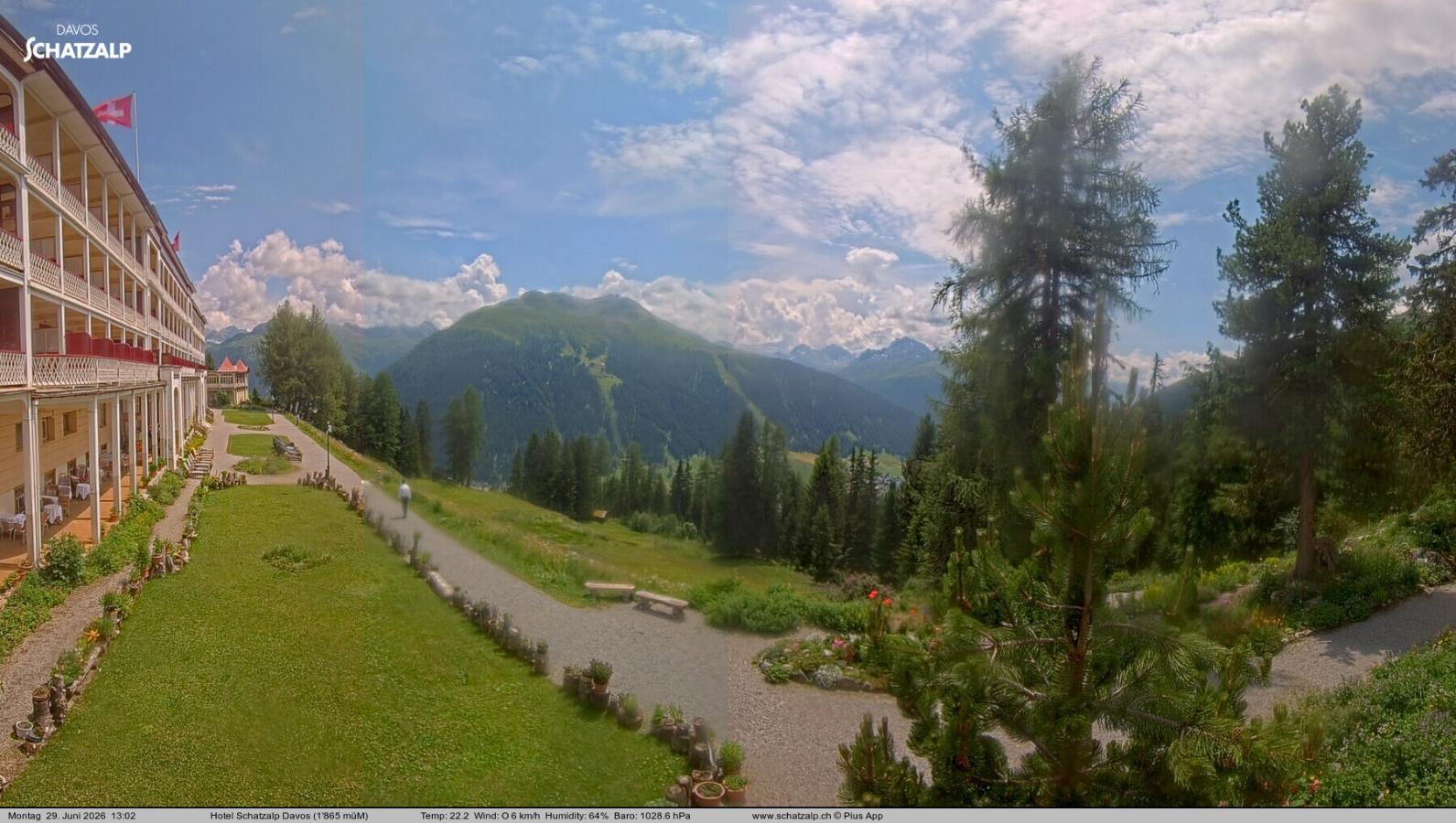 Webcam Davos Jakobshorn: Terasse Hotel Schatzalp