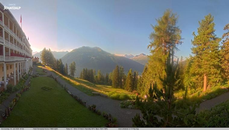 Webcam Davos Jakobshorn: Terasse Hotel Schatzalp