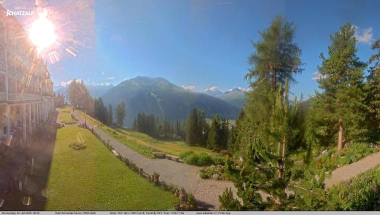 Webcam Davos Jakobshorn: Terasse Hotel Schatzalp