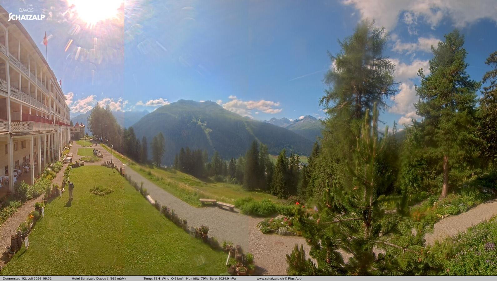 Webcam Davos Jakobshorn: Terasse Hotel Schatzalp