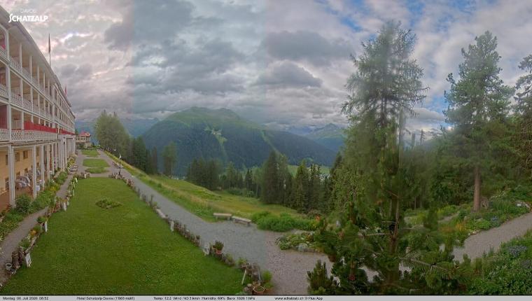 Webcam Davos Jakobshorn: Terasse Hotel Schatzalp