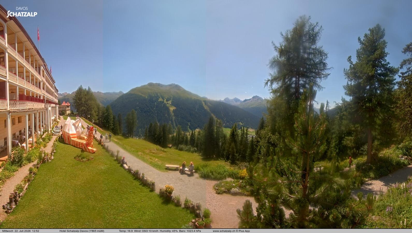 Webcam Davos Jakobshorn: Terasse Hotel Schatzalp