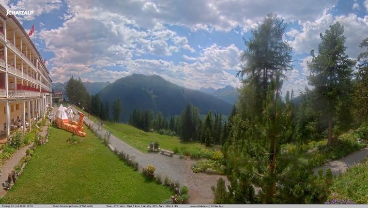 Webcam Davos Jakobshorn: Terasse Hotel Schatzalp