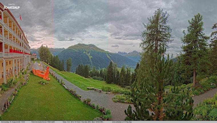 Webcam Davos Jakobshorn: Terasse Hotel Schatzalp