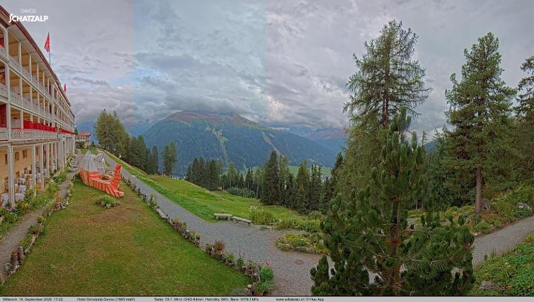 Webcam Davos Jakobshorn: Terasse Hotel Schatzalp