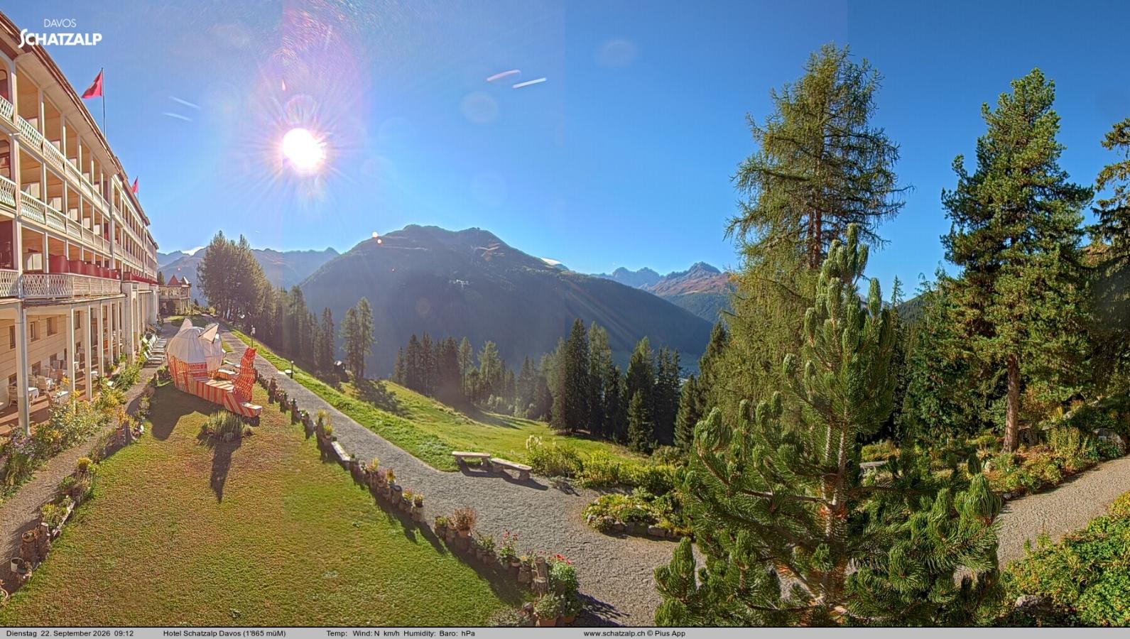Webcam Davos Jakobshorn: Terasse Hotel Schatzalp