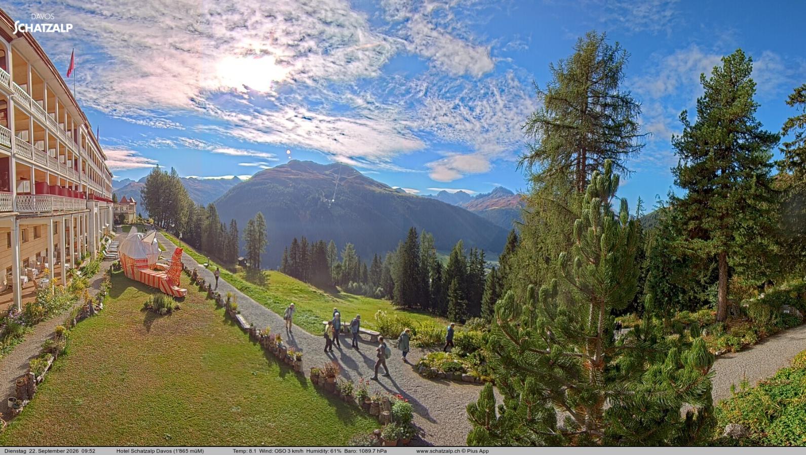 Webcam Davos Jakobshorn: Terasse Hotel Schatzalp