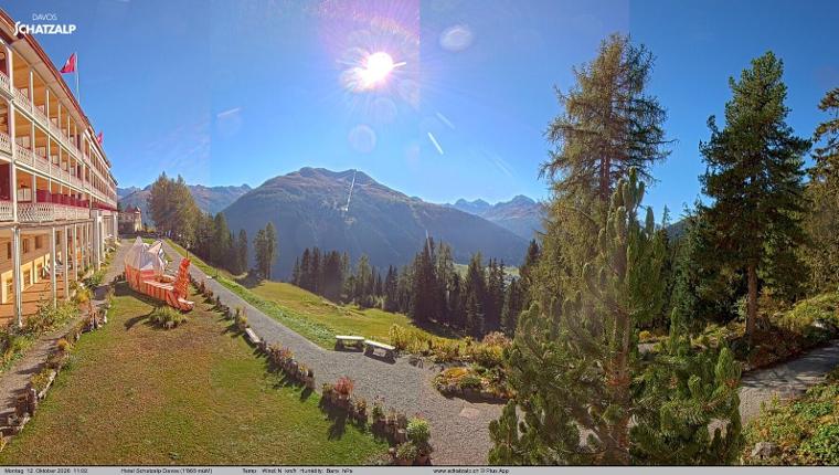 Webcam Davos Jakobshorn: Terasse Hotel Schatzalp