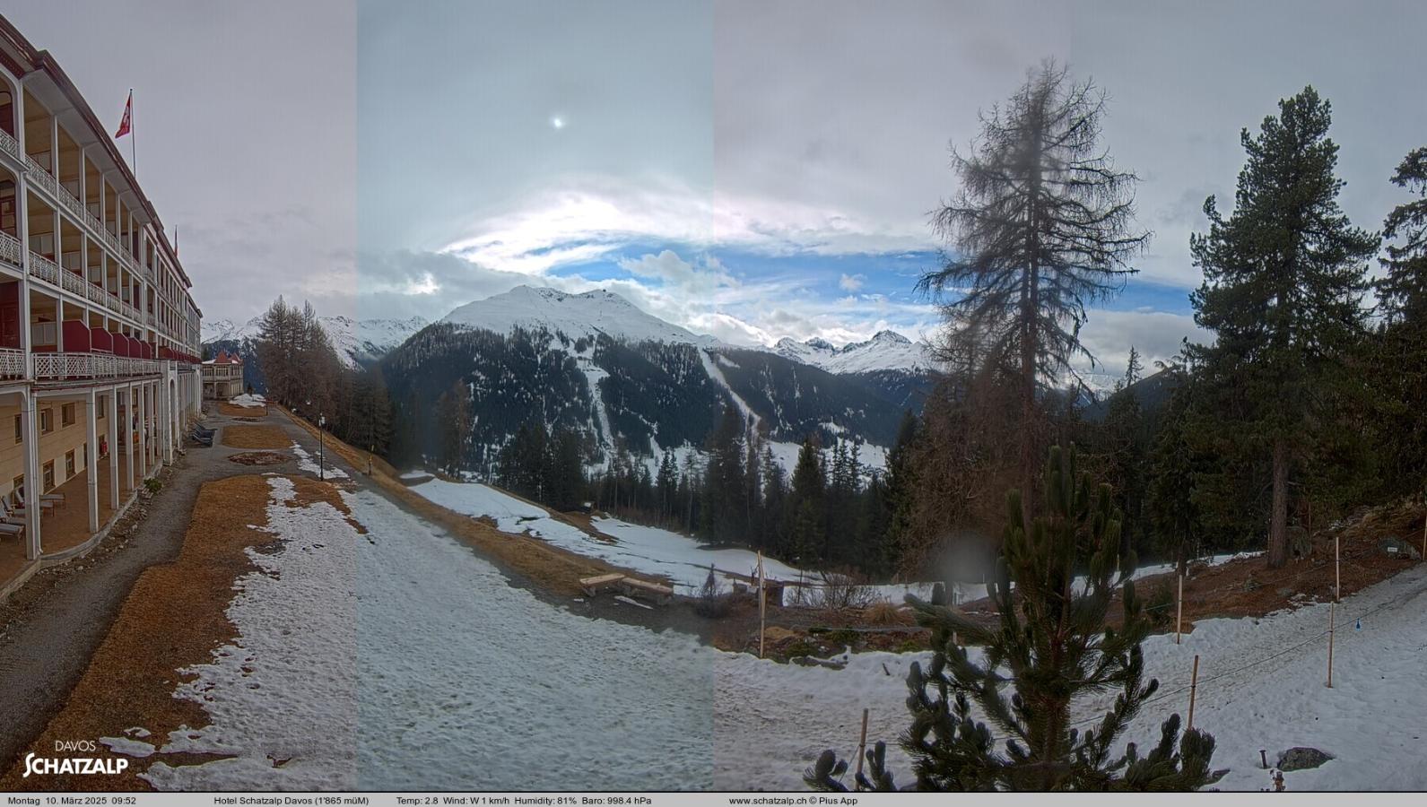 Webcam Davos Jakobshorn: Terasse Hotel Schatzalp