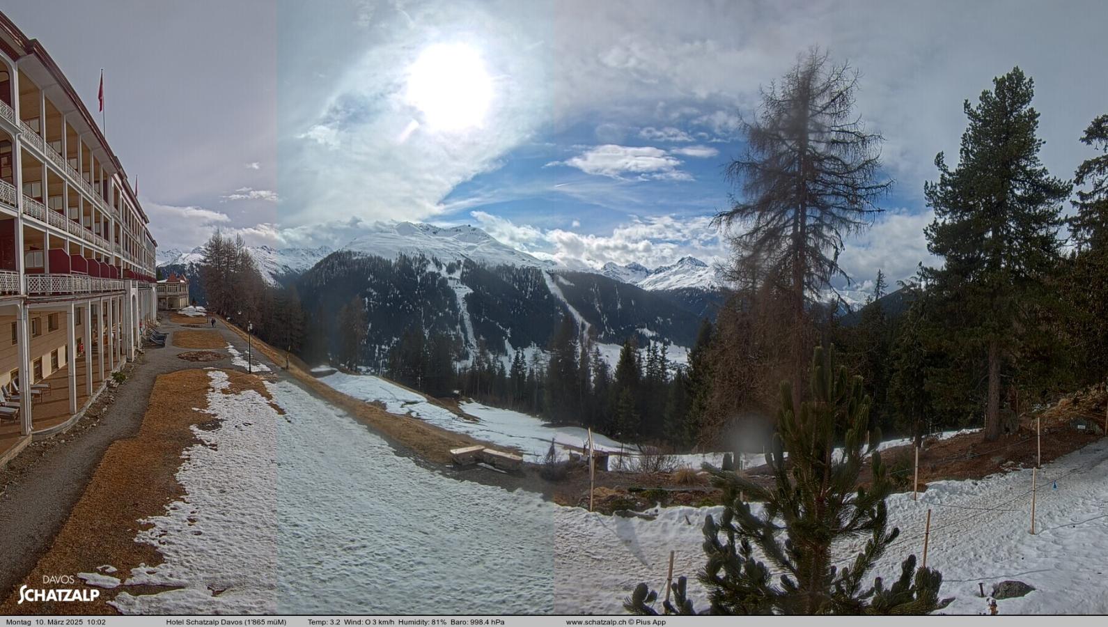 Webcam Davos Jakobshorn: Terasse Hotel Schatzalp