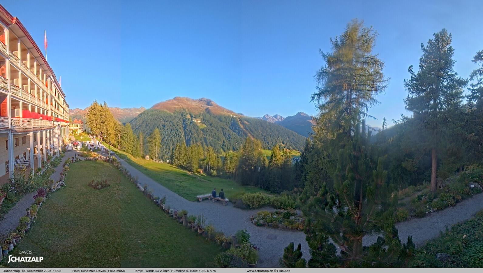 Webcam Davos Jakobshorn: Terasse Hotel Schatzalp