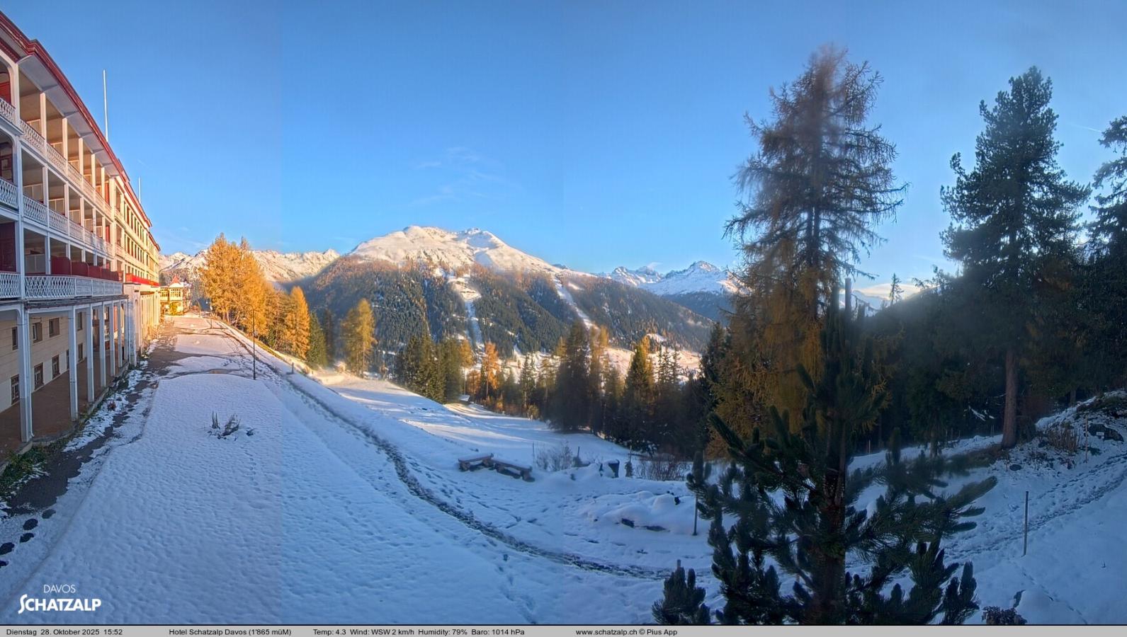 Webcam Davos Jakobshorn: Terasse Hotel Schatzalp