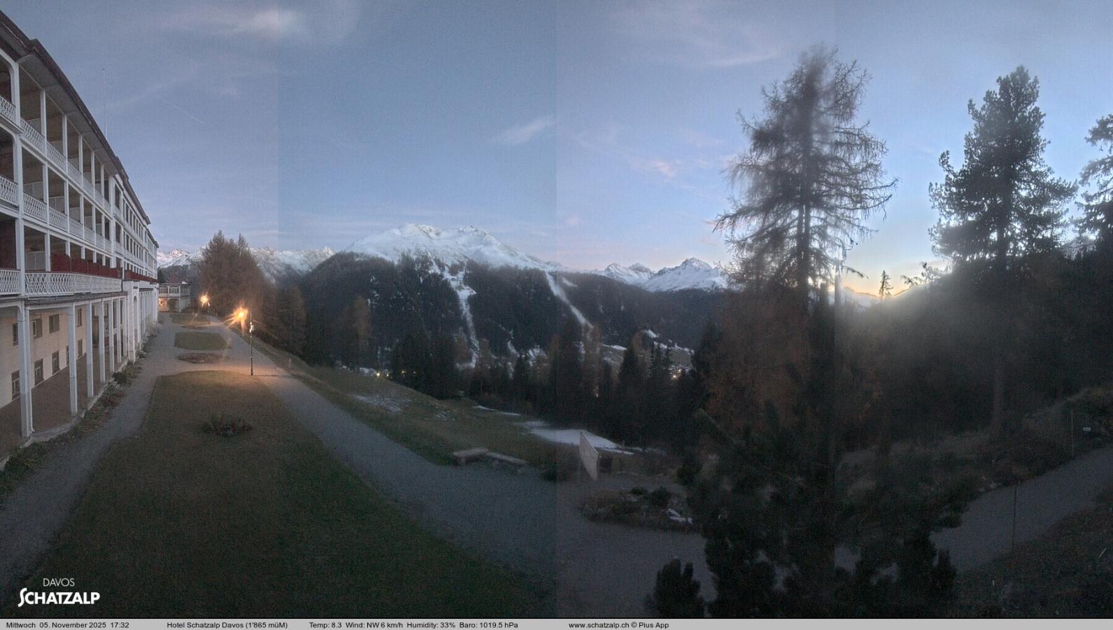 Webcam Davos Jakobshorn: Terasse Hotel Schatzalp