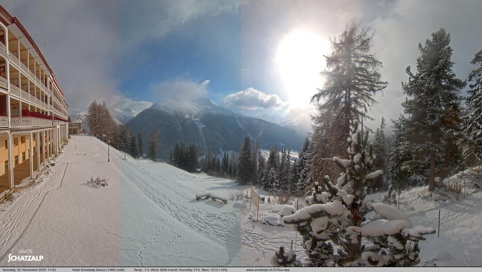 Webcam Davos Jakobshorn: Terasse Hotel Schatzalp
