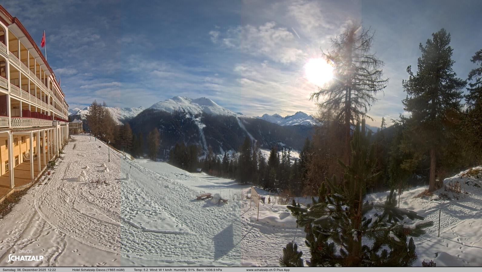Webcam Davos Jakobshorn: Terasse Hotel Schatzalp
