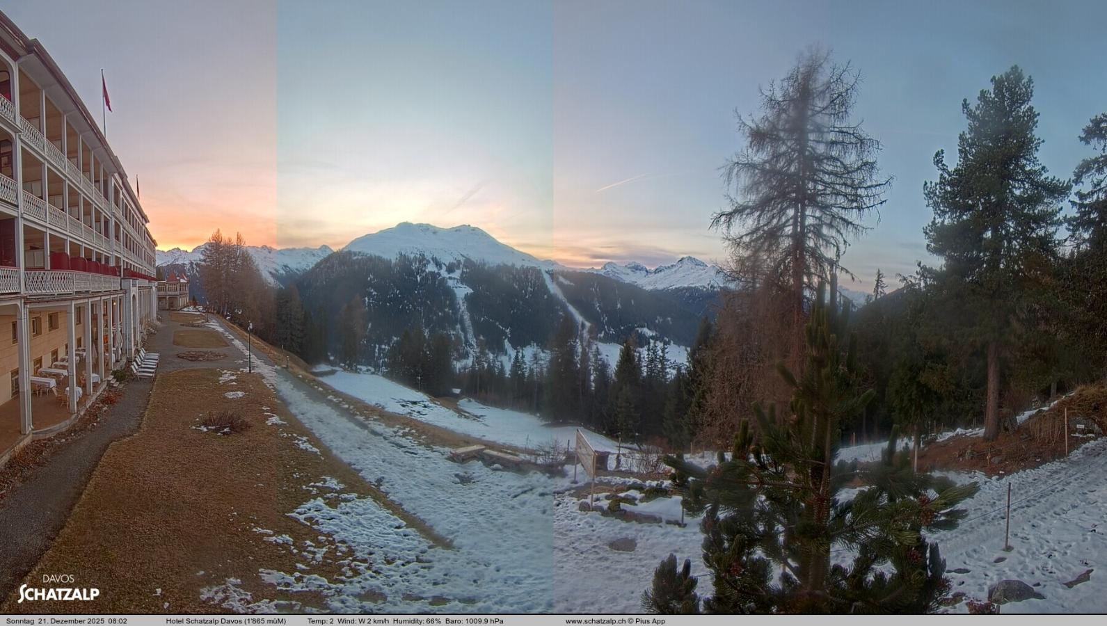 Webcam Davos Jakobshorn: Terasse Hotel Schatzalp