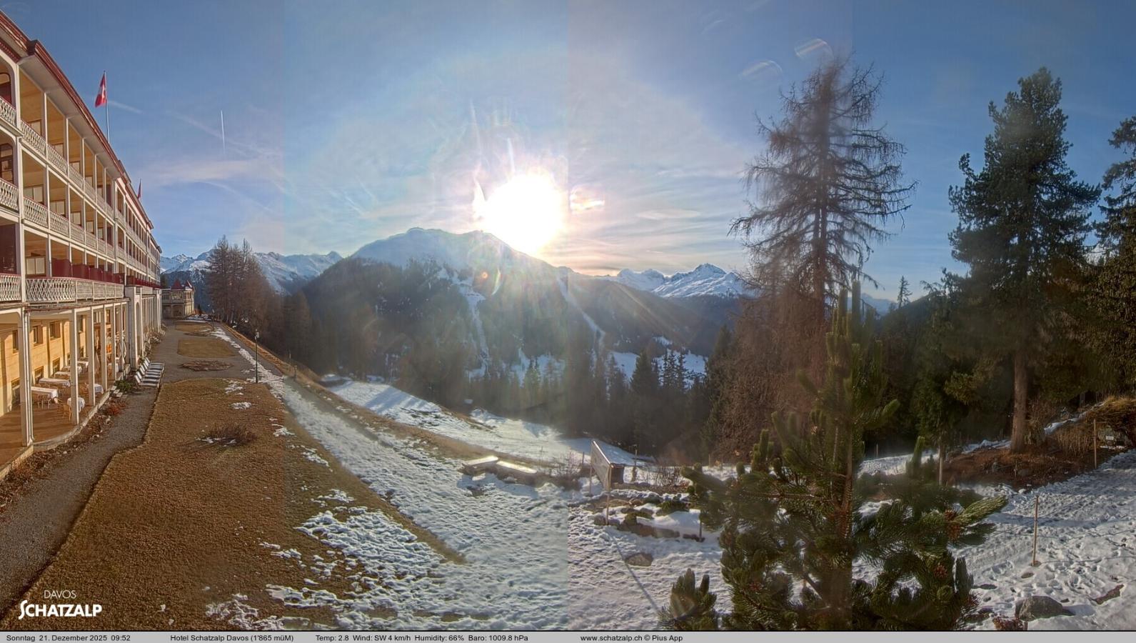 Webcam Davos Jakobshorn: Terasse Hotel Schatzalp