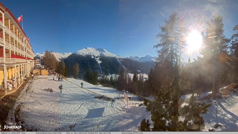 Webcam Davos Jakobshorn: Terasse Hotel Schatzalp