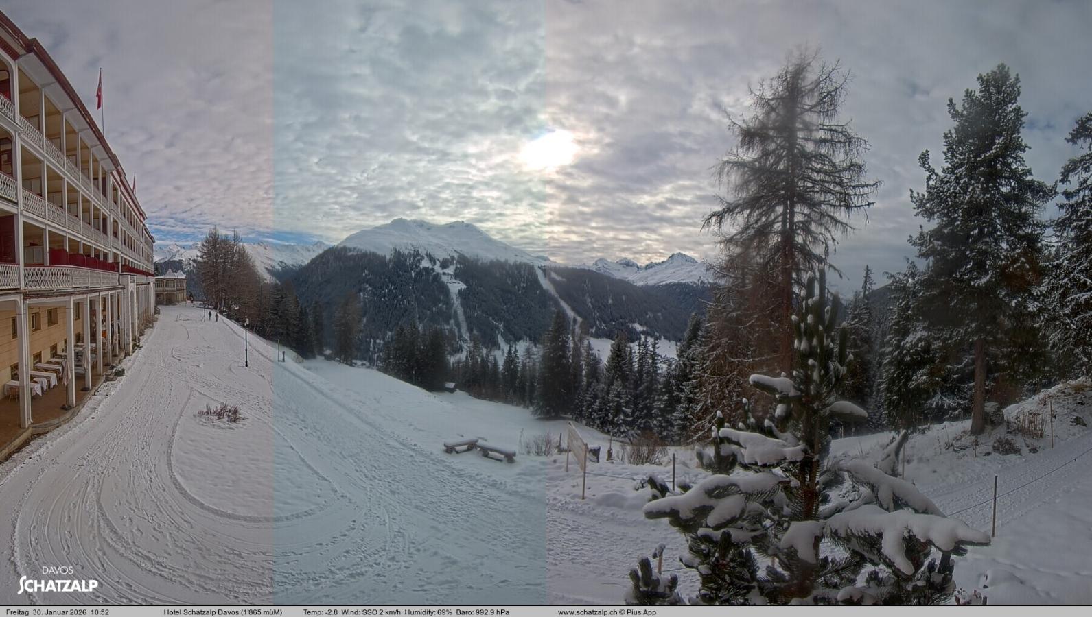 Webcam Davos Jakobshorn: Terasse Hotel Schatzalp