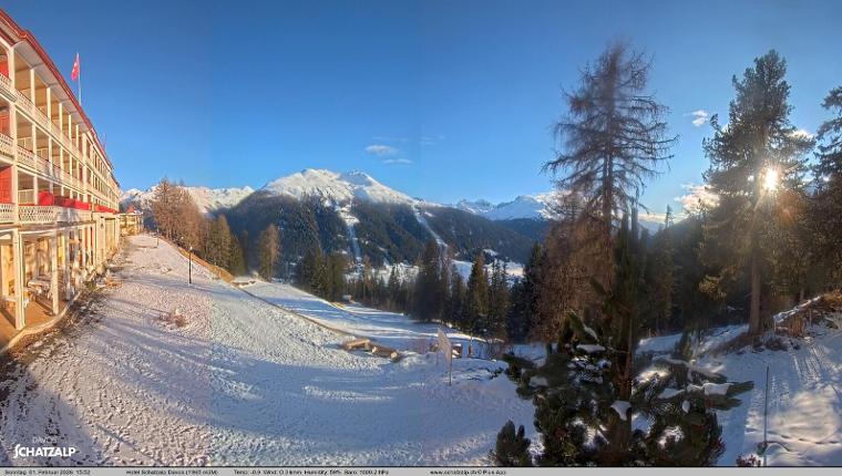 Webcam Davos Jakobshorn: Terasse Hotel Schatzalp
