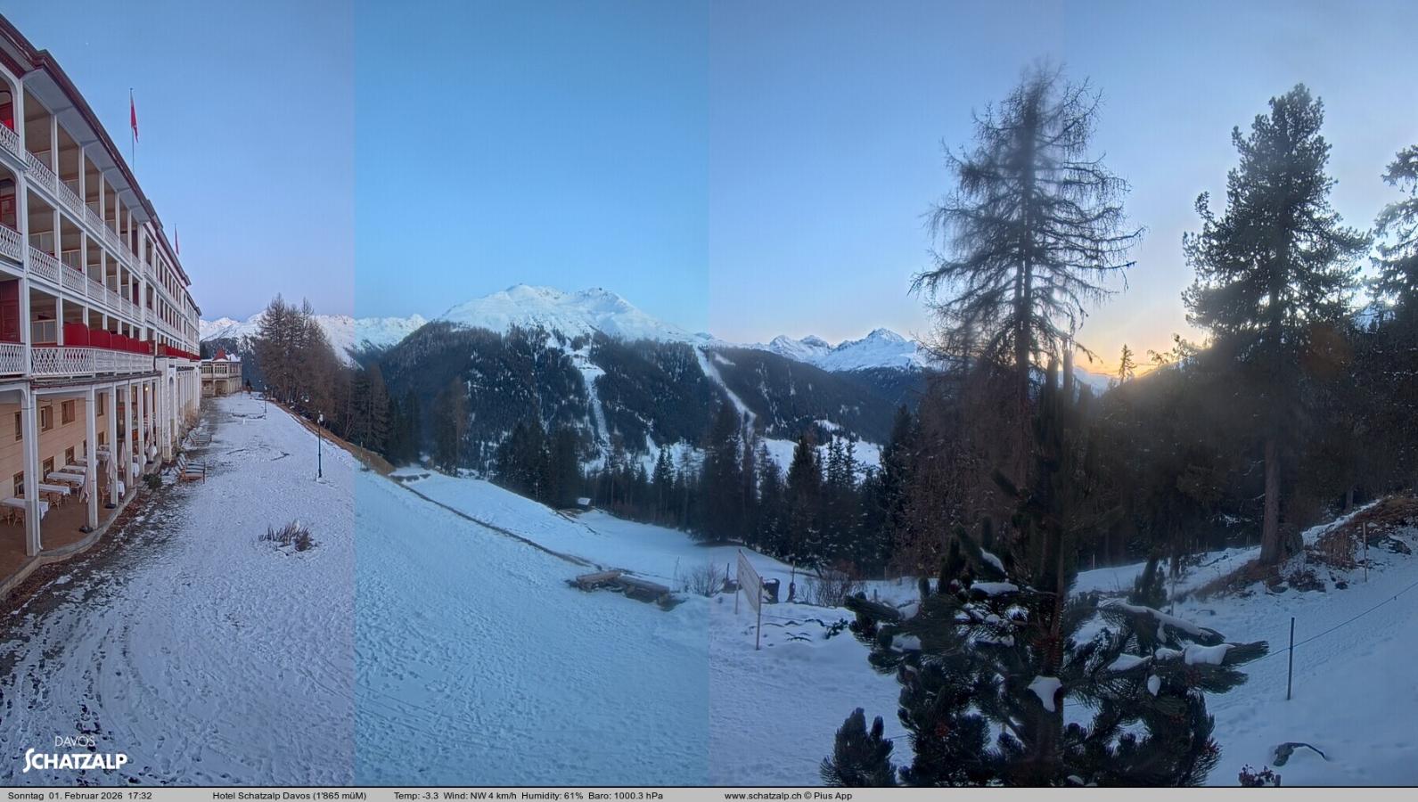Webcam Davos Jakobshorn: Terasse Hotel Schatzalp