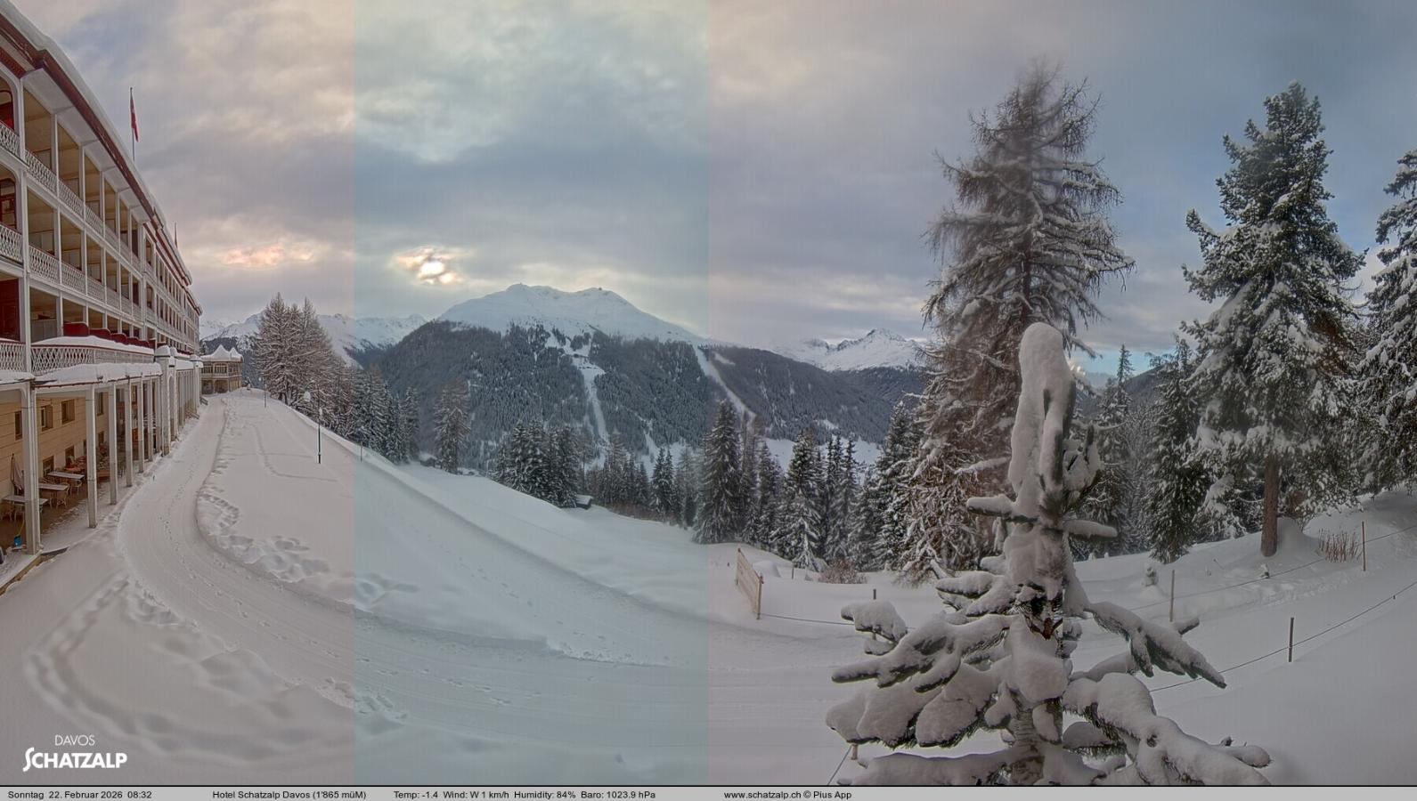 Webcam Davos Jakobshorn: Terasse Hotel Schatzalp