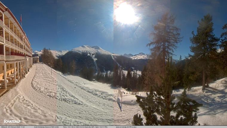 Webcam Davos Jakobshorn: Terasse Hotel Schatzalp