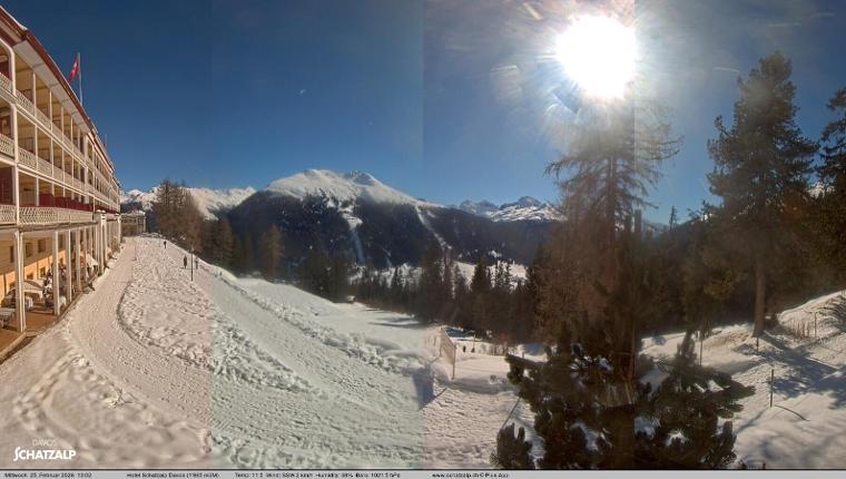 Webcam Davos Jakobshorn: Terasse Hotel Schatzalp