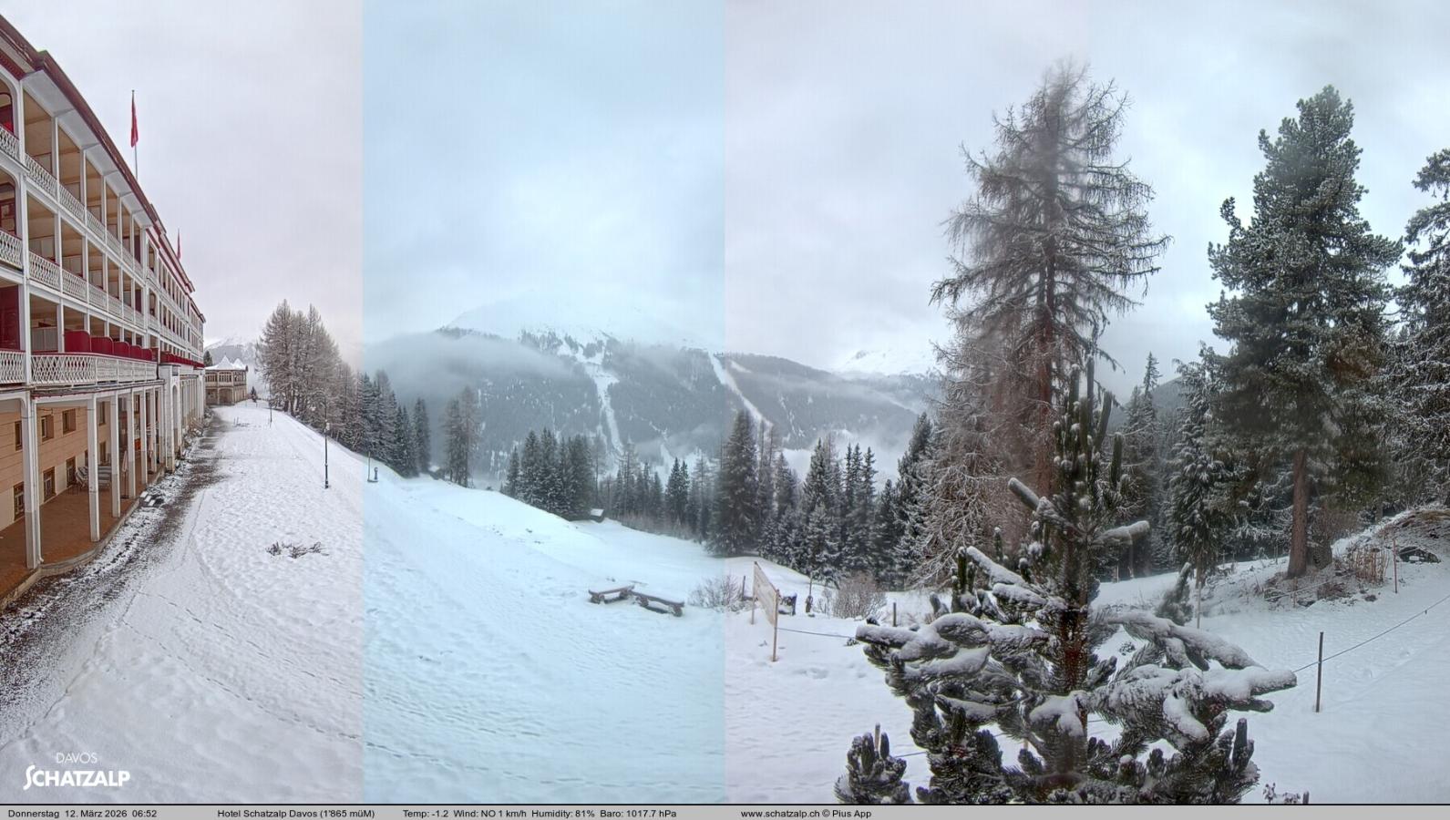 Webcam Davos Jakobshorn: Terasse Hotel Schatzalp