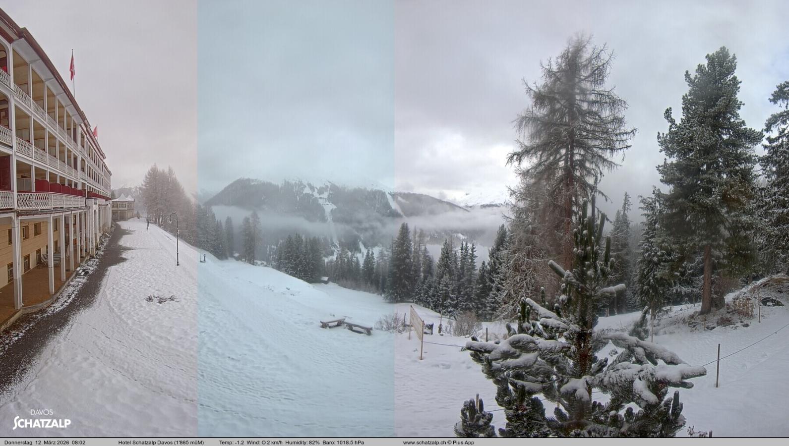Webcam Davos Jakobshorn: Terasse Hotel Schatzalp