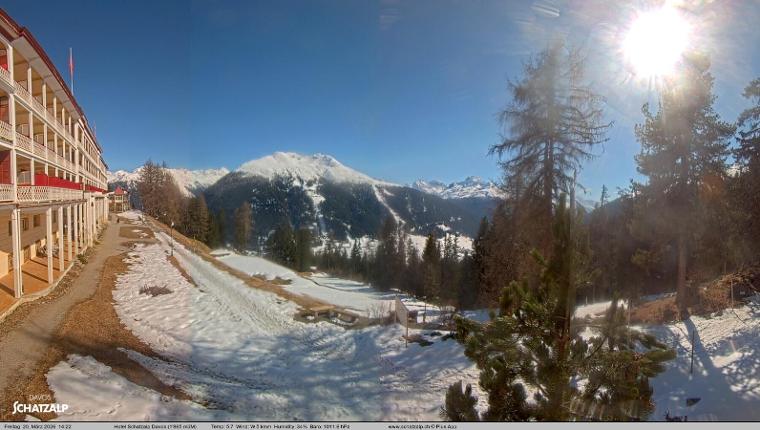 Webcam Davos Jakobshorn: Terasse Hotel Schatzalp