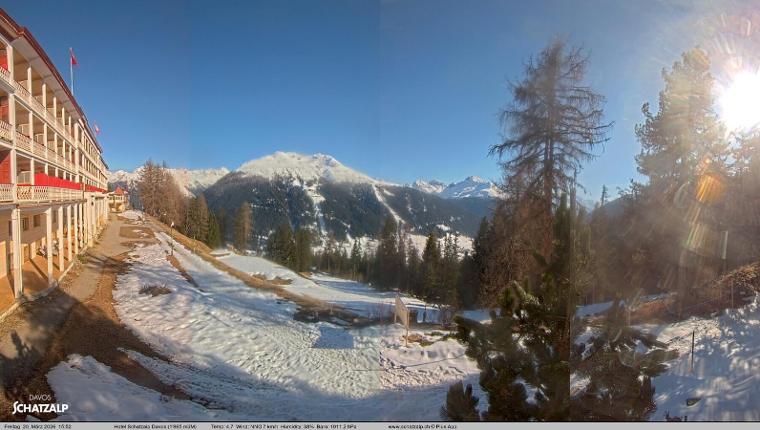Webcam Davos Jakobshorn: Terasse Hotel Schatzalp