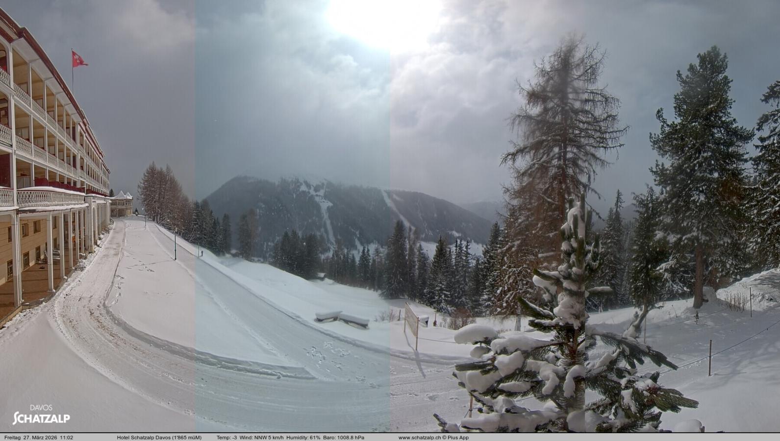 Webcam Davos Jakobshorn: Terasse Hotel Schatzalp