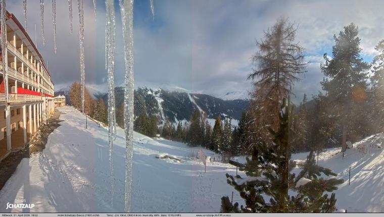 Webcam Davos Jakobshorn: Terasse Hotel Schatzalp
