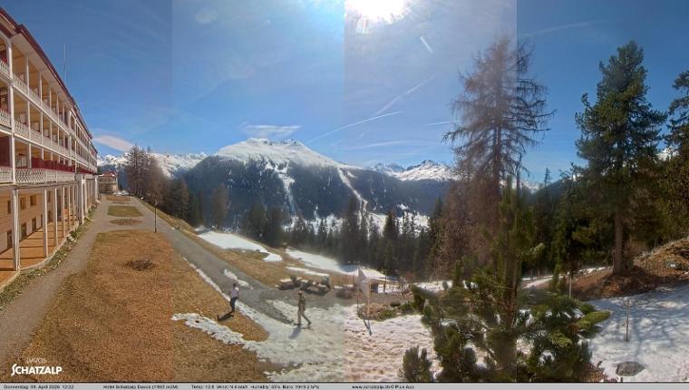 Webcam Davos Jakobshorn: Terasse Hotel Schatzalp
