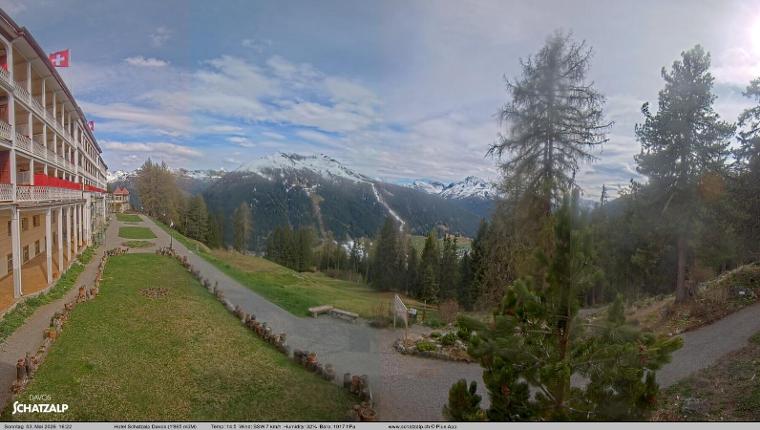 Webcam Davos Jakobshorn: Terasse Hotel Schatzalp