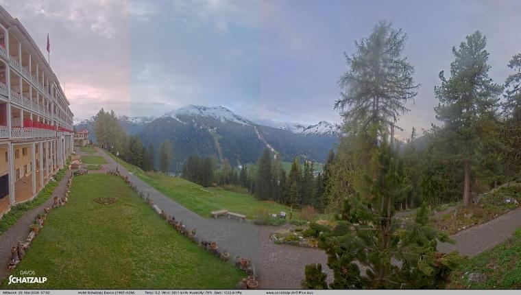 Webcam Davos Jakobshorn: Terasse Hotel Schatzalp
