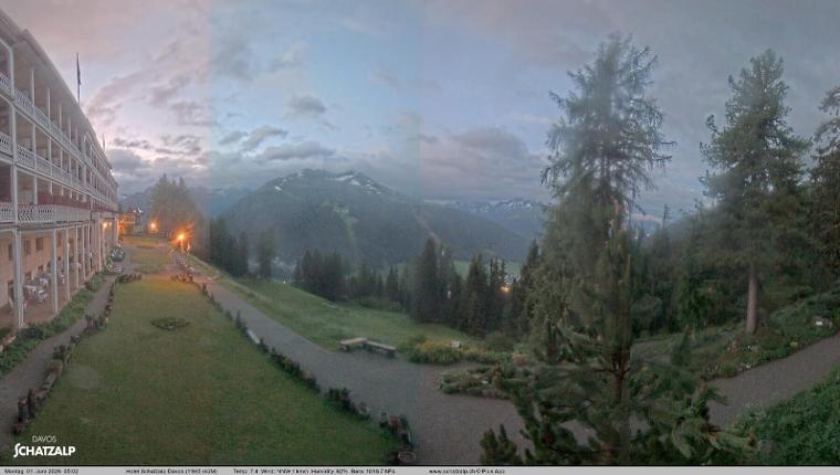 Webcam Davos Jakobshorn: Terasse Hotel Schatzalp