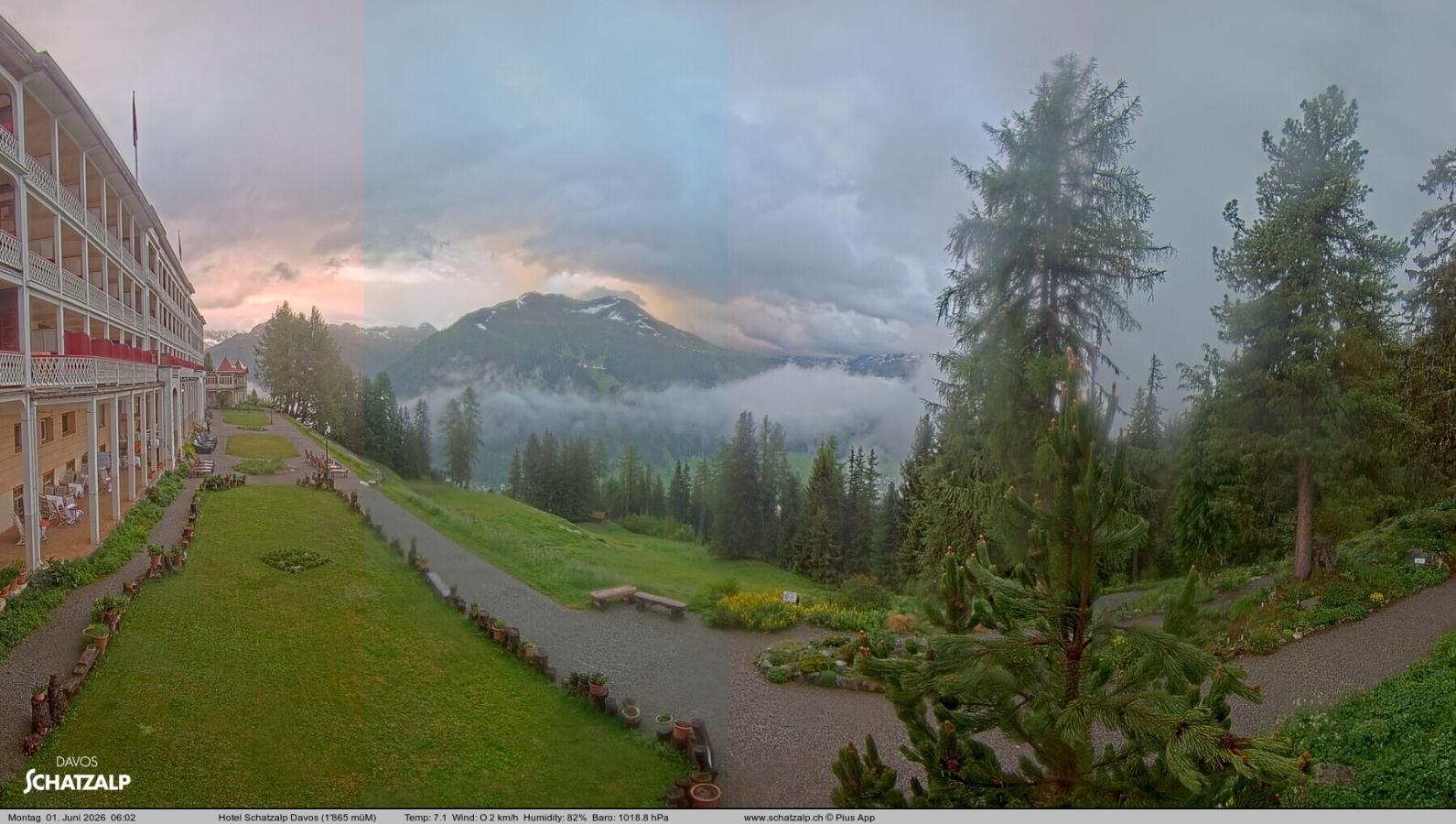 Webcam Davos Jakobshorn: Terasse Hotel Schatzalp